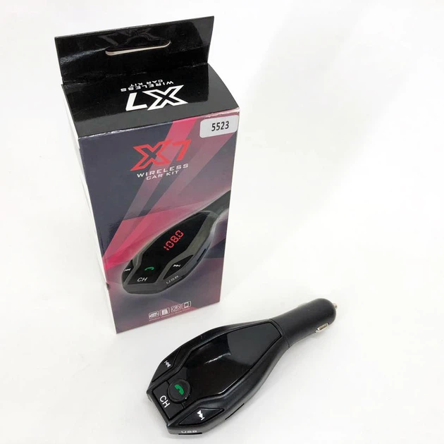 FM трансмиттер X7 Bluetooth, золотой - Фото 6 FM трансмиттер X7 Bluetooth, золотой - изображение 6
