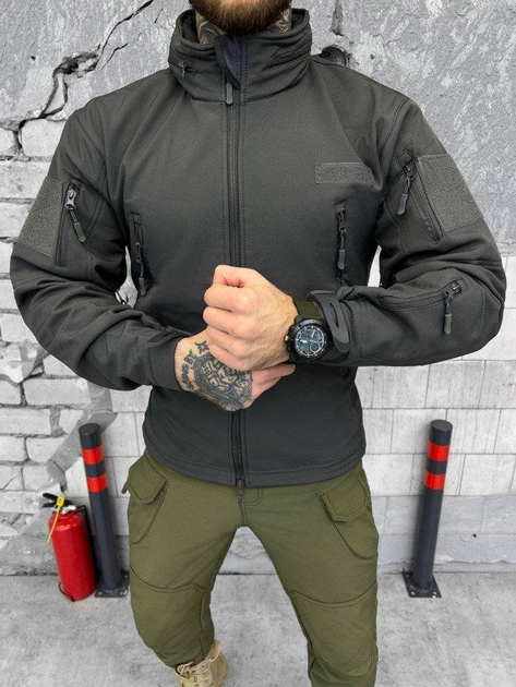 Тактична куртка Soft Shell із флісовою підкладкою Gray M - зображення 1