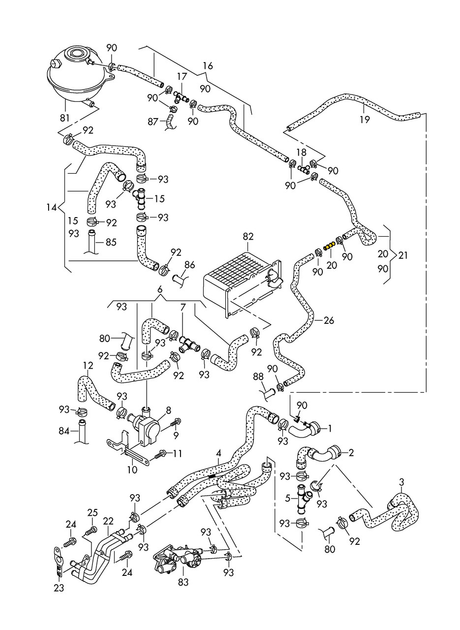 Тройник Audi, Seat, Vw 1K0121447EC (Р103) - изображение 2