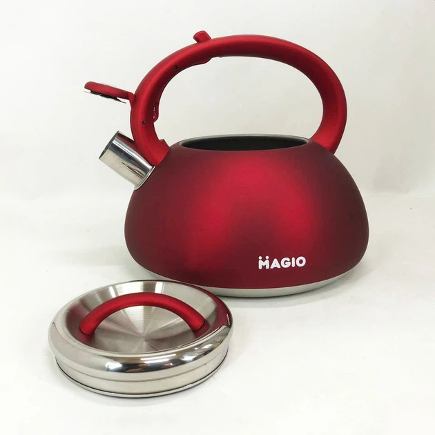 Чайник Magio 3 л со свистком, металлический для газовой плиты - изображение 2