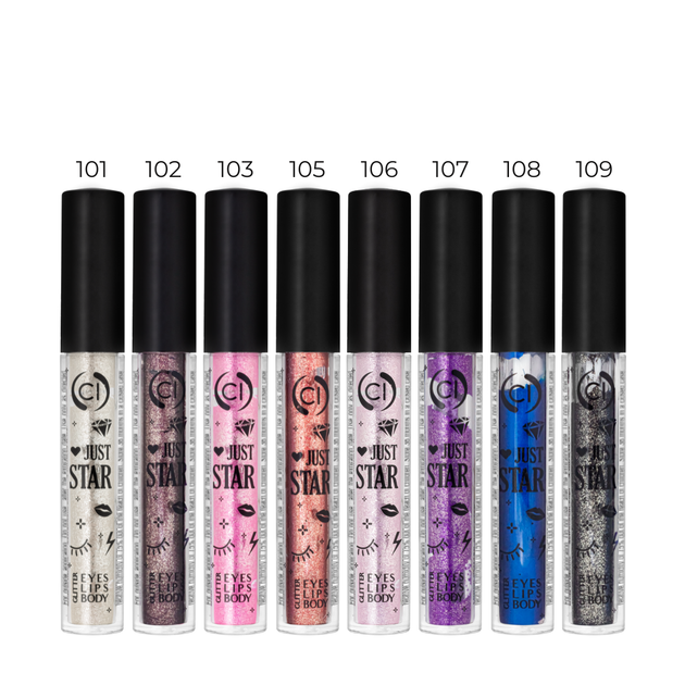 Тіні для повік перламутрові Colour Intense Just Star 4 мл JS-4, № 101 Silver Shine Срібний блиск - зображення 5