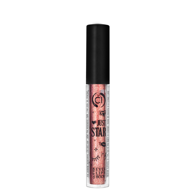 Глітер для обличчя рідкий Colour Intense Just Star 4 мл JS-4, № 105 Glow Copper Осяйна мідь - изображение 3
