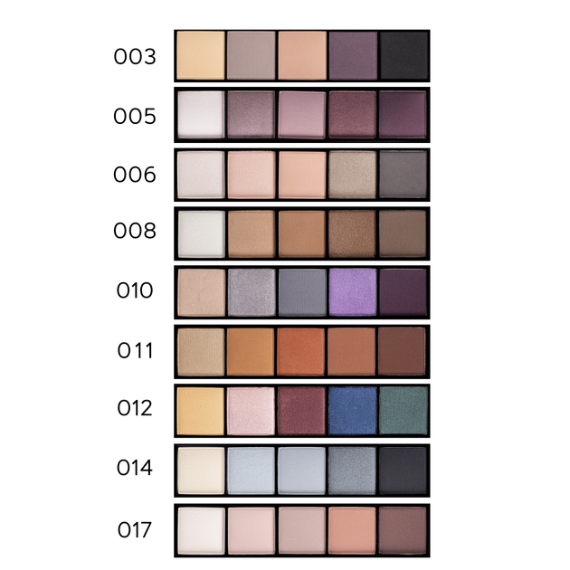 Палітра тіней для повік 5 кольорів Тopface Pro Palette, № 08 - изображение 9