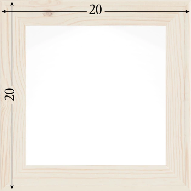 Підрамник для полотна 20х20 (30х15 сосна цільна з сучком) EmojiFrame - зображення 6