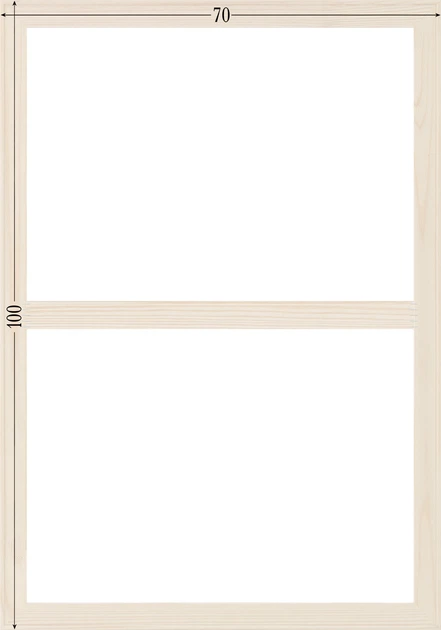 Подрамник для холста 70х100 с перемычкой (43х18 сосна срощенная) EmojiFrame - изображение 6