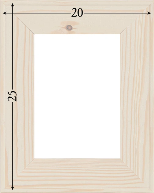 Подрамник для холста 20х25 (43х18 сосна цельная с сучком) EmojiFrame - Фото 6 Подрамник для холста 20х25 (43х18 сосна цельная с сучком) EmojiFrame - изображение 6