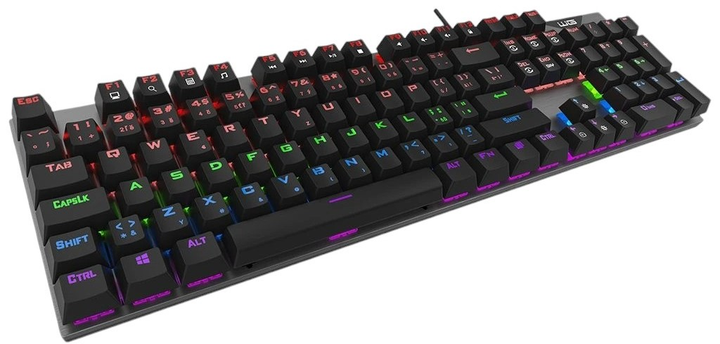 Klawiatura przewodowa Winner Group Backlit mechanical gaming keyboard USB Black (8591194107764)  - obraz 1