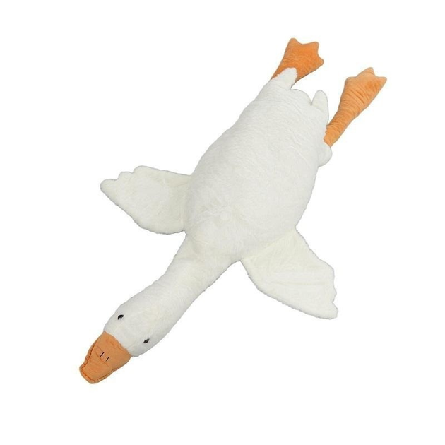 Мягкая игрушка подушка My Kigu Гусь Плюшевая обнимашка антистресс (130см) Белая - изображение 5