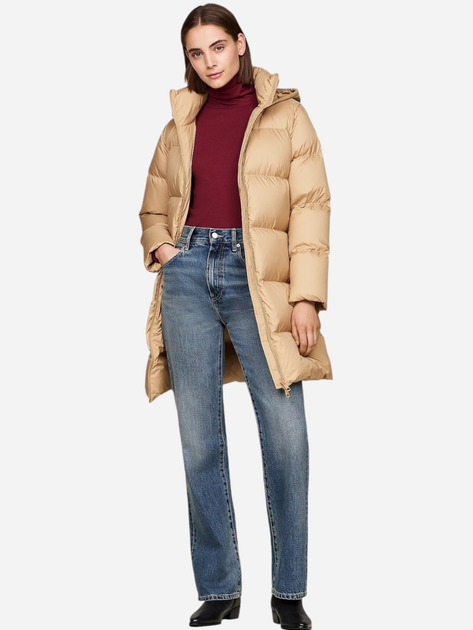 Куртка зимова довга жіноча Tommy Hilfiger WW0WW43583-RBL S Бежева (8720637931837) - зображення 3
