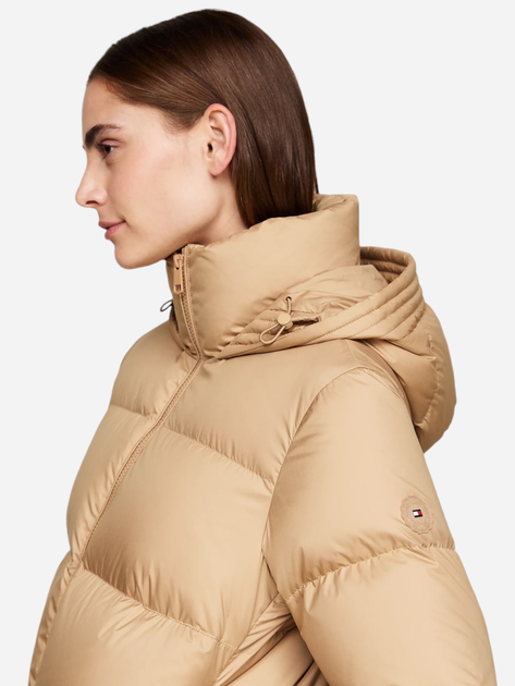 Куртка зимова довга жіноча Tommy Hilfiger WW0WW43583-RBL S Бежева (8720637931837) - зображення 4