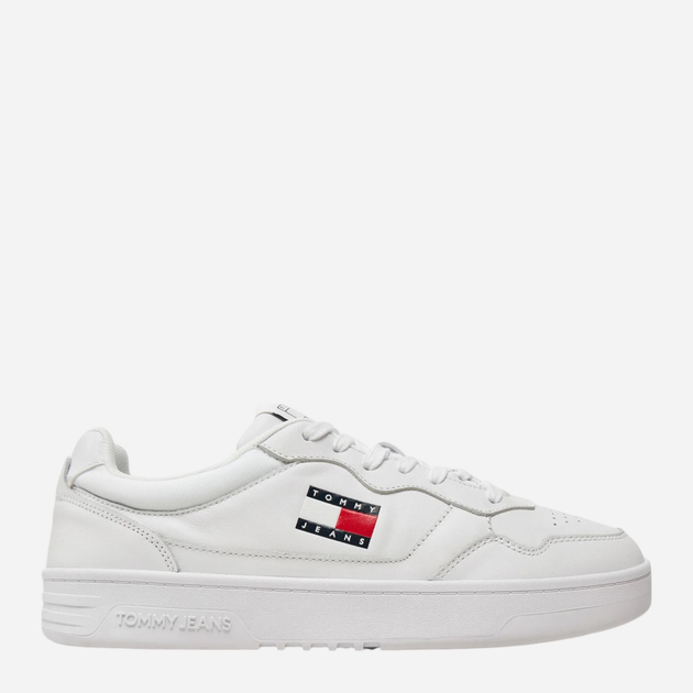 Sneakersy męskie skórzane Tommy Hilfiger EM0EM01443-ACG 41 Białe (8720637412794) - obraz 1