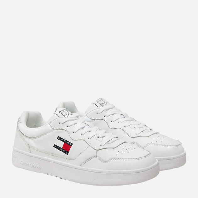 Sneakersy męskie skórzane Tommy Hilfiger EM0EM01443-ACG 45 Białe (8720637413050) - obraz 2