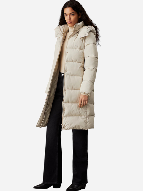 Куртка зимова довга жіноча Calvin Klein J20J224104-PD7 M Молочна (8720639432066) - зображення 3