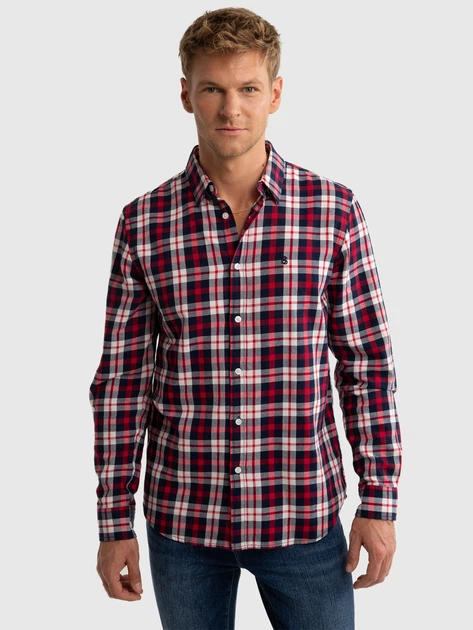 Сорочка бавовняна чоловіча Big Star Czeris 603 2XL Червона (5900714792992) - зображення 1