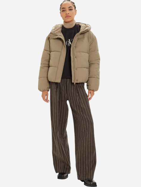 Куртка зимова жіноча Calvin Klein J20J224112-PAV M Світло-коричнева (8720639432479) - зображення 3