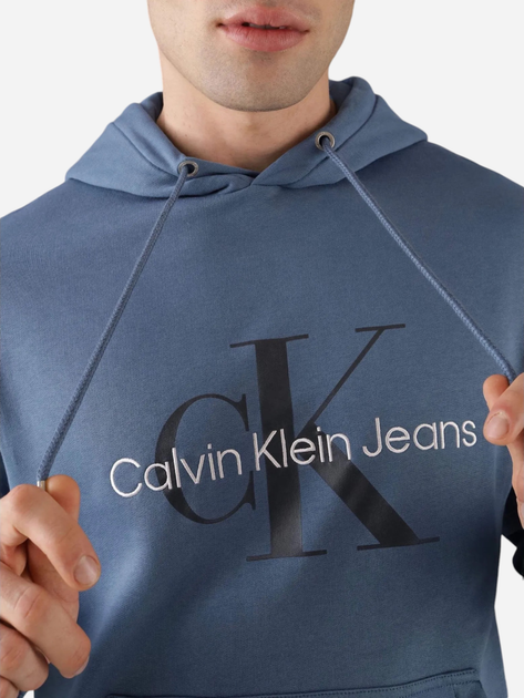 Худі чоловіче Calvin Klein J30J320805-DBX L Блакитне (8720639464050) - зображення 4