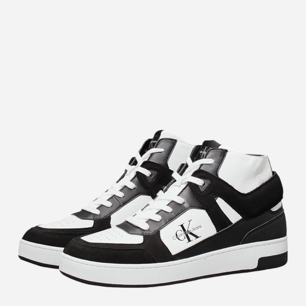 Sneakersy męskie skórzane Calvin Klein YM0YM01109-0GM 42 Czarny/Biały (8720639484690) - obraz 2