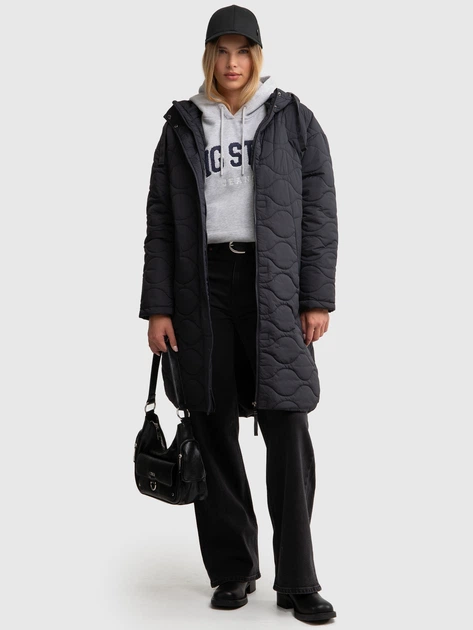 Kurtka przejściowa damska długa Big Star Elie 906 3XL Czarna (5900714795153) - obraz 3