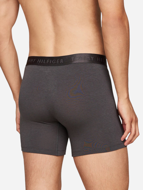Zestaw majtek męskich typu bokserki 3 szt Tommy Hilfiger UM0UM03393-0XX L Czarny/Szary (8720637185070) - obraz 3