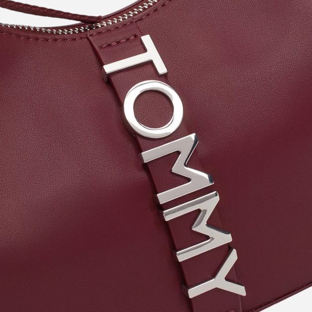 Torebka bagietka damska Tommy Hilfiger AW0AW16510-VLP Bordowa (8720637863275) - obraz 5