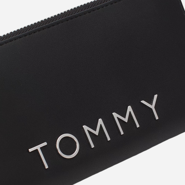 Portfel damski na karty Tommy Hilfiger AW0AW16485-BDS Czarny (8720637871522) - obraz 4