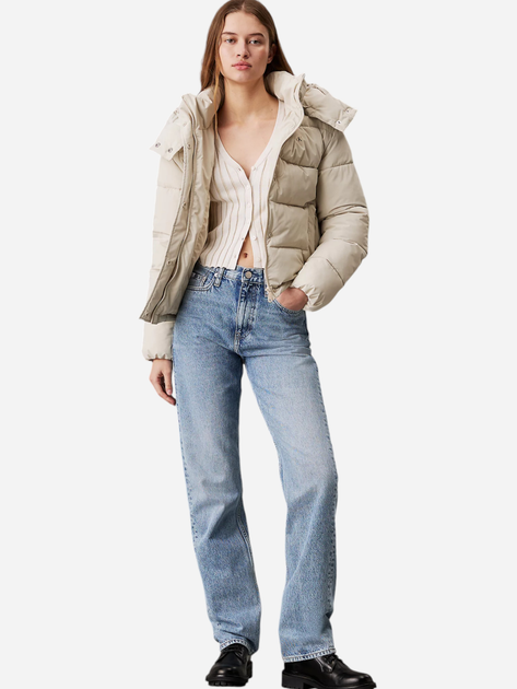 Куртка зимова коротка жіноча Calvin Klein J20J224119-PD7 XS Молочна (8720639433254) - зображення 3