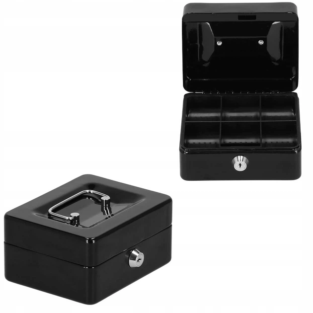 Кешбокс Springos 15 x 12 x 8 см для зберігання грошей та цінностей HA5038 - Фото 6 Кешбокс Springos 15 x 12 x 8 см для зберігання грошей та цінностей HA5038 - зображення 6