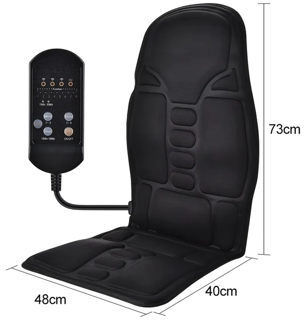 Массажная накидка с подогревом Massage Cushion JB-100B 12/220V c пультом - изображение 3