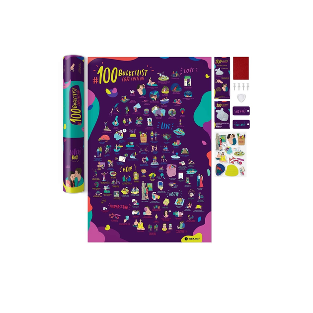 Plakat zdrapką 1DEA Me 100 Bucketlist Love Edition (4820191130180) - obraz 3