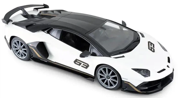 Машинка Rastar Lamborghini Aventador SVJ на радиоуправлении 1:14 белый - Фото 2 Машинка Rastar Lamborghini Aventador SVJ на радиоуправлении 1:14 белый - изображение 2