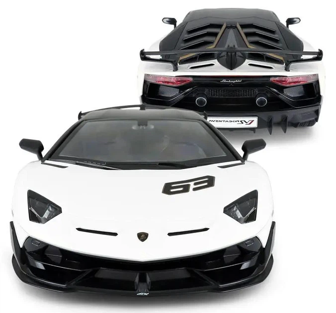 Машинка Rastar Lamborghini Aventador SVJ на радиоуправлении 1:14 белый - Фото 5 Машинка Rastar Lamborghini Aventador SVJ на радиоуправлении 1:14 белый - изображение 5