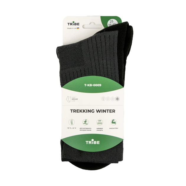 Носки Tribe Trekking Winter серые 38-40, T-KB-0009-grey - Фото 8 Носки Tribe Trekking Winter серые 38-40, T-KB-0009-grey - изображение 8