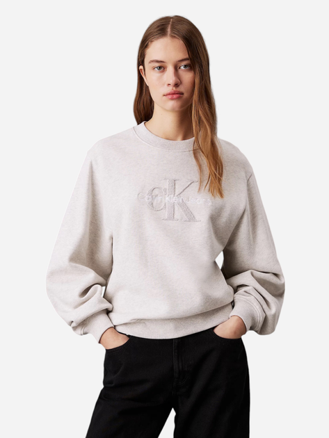 Акція на Світшот жіночий Calvin Klein J20J224652-P6G XS Світло-бежевий від Rozetka