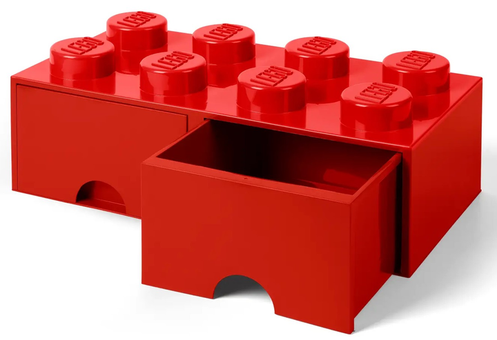 Pudełko do przechowywania klocków konstrukcyjnych LEGO Brick Drawer 8 z szufladami Czerwone (5006131) - obraz 2