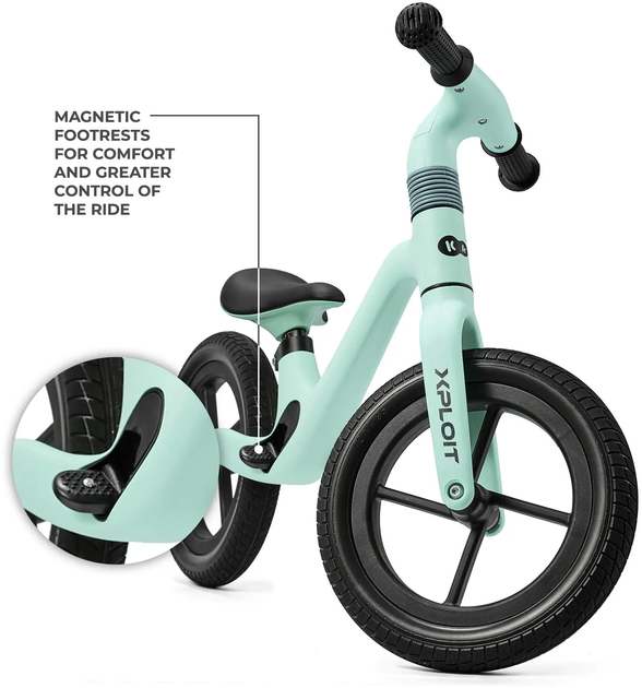 Rowerek biegowy Kinderkraft Xploit Turquoise turkusowy (5902533925001) - obraz 6