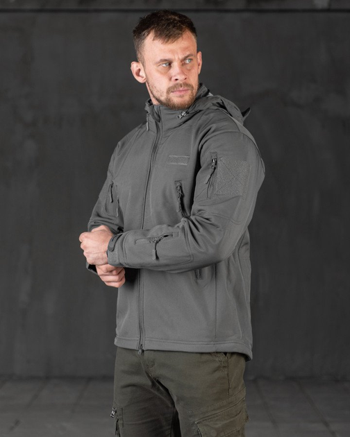 Тактична куртка soft shell mc grey L - зображення 2