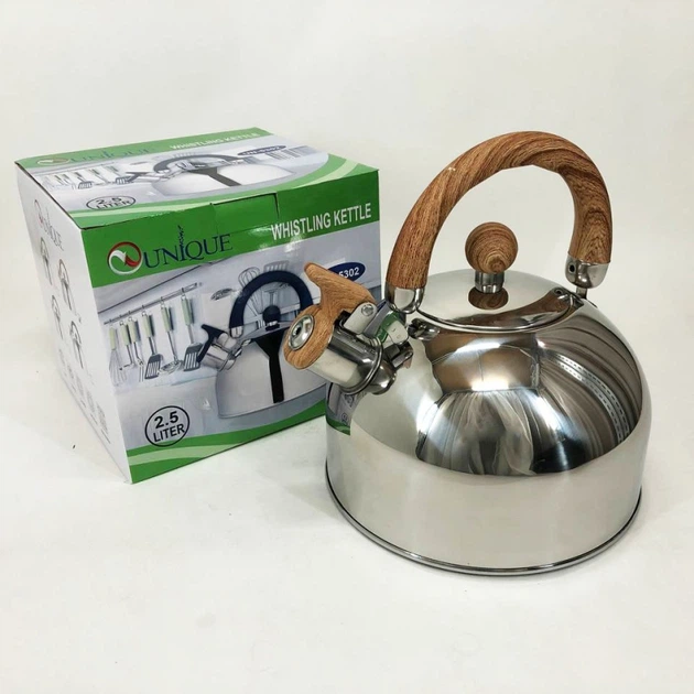 Чайник Unique UN-5302 brown со свистком 2.5L - изображение 7