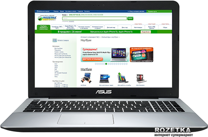 Ноутбук ASUS X555UA (X555UA-DM098D) Black – фото, отзывы