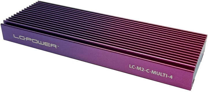 Зовнішня кишеня LC-Power LC-M2-C-MULTI-4 M.2 SSD USB 3.2 Gen. 2x1 Type-C Purple-Violet - зображення 2