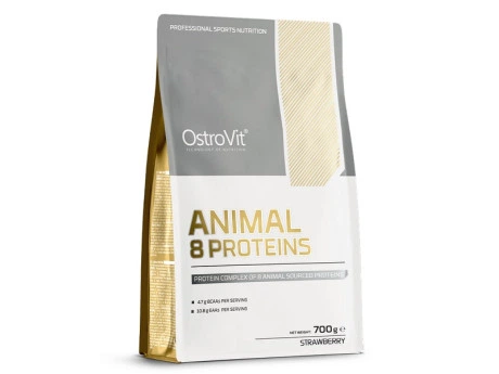 Протеїн OstroVit Animal 8 Proteins 700 грамів Смак Полуниця - Фото 1 Протеїн OstroVit Animal 8 Proteins 700 грамів Смак Полуниця - зображення 1