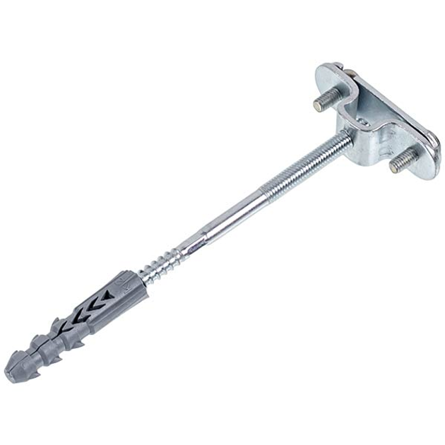 Держатель полосы с дюбелем 100mm стальной гальванически оцинкованный 02 ...