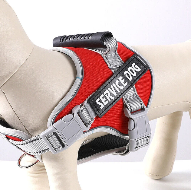 Нейлонова водонепроникна регульована шлея ServiceDog для собак, Medium Чорний - Фото 7 Нейлонова водонепроникна регульована шлея ServiceDog для собак, Medium Чорний - зображення 7