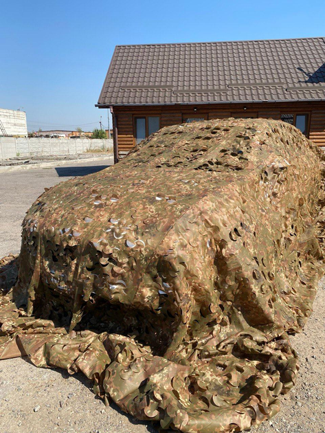 Маскувальна сітка 6х8м коричнева для автомобіля, пікапа, позашляховика та техніки "Осінь №3" - зображення 2