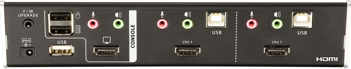 KVM-перемикач ATEN CubiQ USB 2.0 HDMI Black (CS1792) - зображення 3