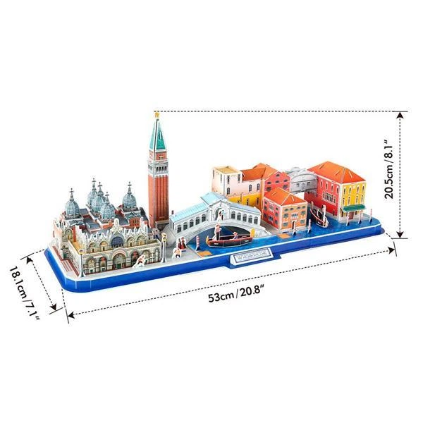 3D пазл объемный Cubic Fun City Line Венеция 126 элементов MC269h - изображение 4