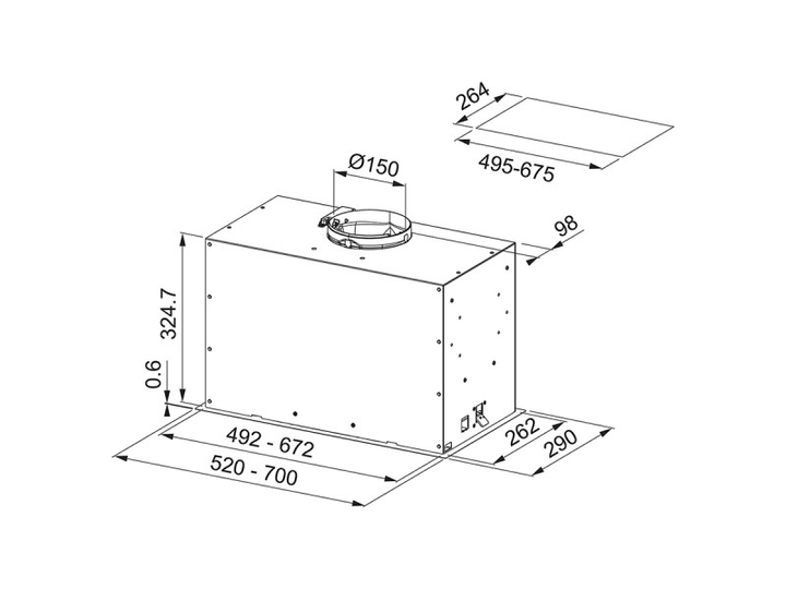 Витяжка Franke Box Flush EVO FBFE XS A52 (305.0665.359) - изображение 2