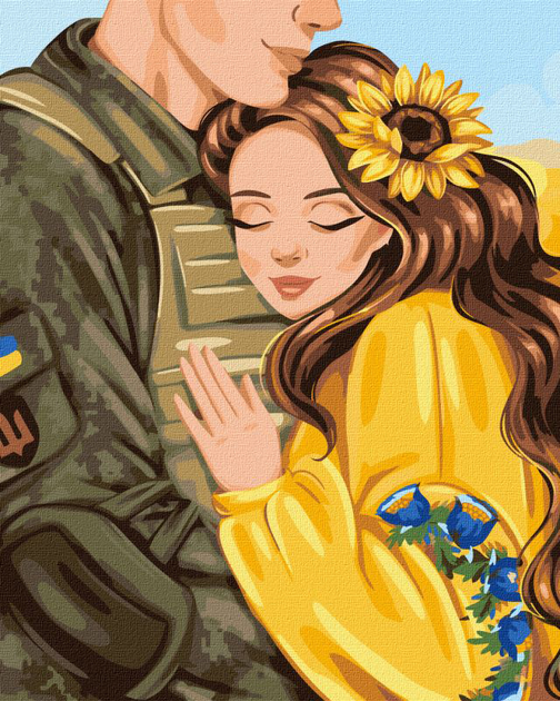 Картина по номерам Ideyka Ukrainian family Самые дорогие объятия 40 x ...