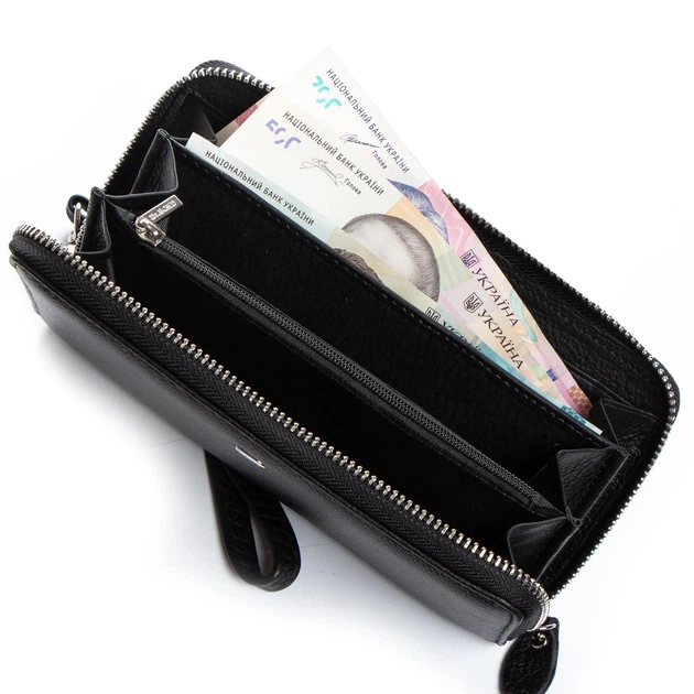Мужской кожаный кошелек на молнии Dr.Bond MS-41 black - Фото 3 Мужской кожаный кошелек на молнии Dr.Bond MS-41 black - изображение 3