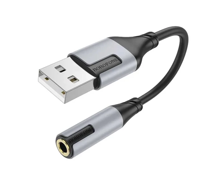 Звуковая карта адаптер BOROFONE BV19 Creator external sound card USB to 3.5mm Black (6941991108358) - изображение 1