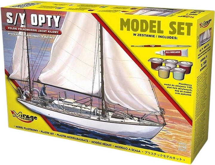 Збірна модель Mirage Hobby Польський кільовий човен S/Y Opty (5901463850933) - зображення 1